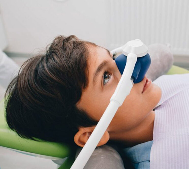 a kid is getting sedation dentistry treatment