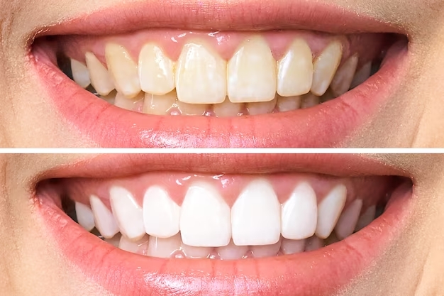teeth whitening before and after